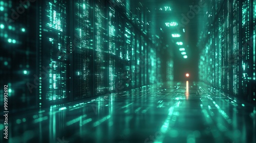 Wallpaper Mural A concept featuring a cool cyber background with internet technology themes, highlighting digital environments. Torontodigital.ca