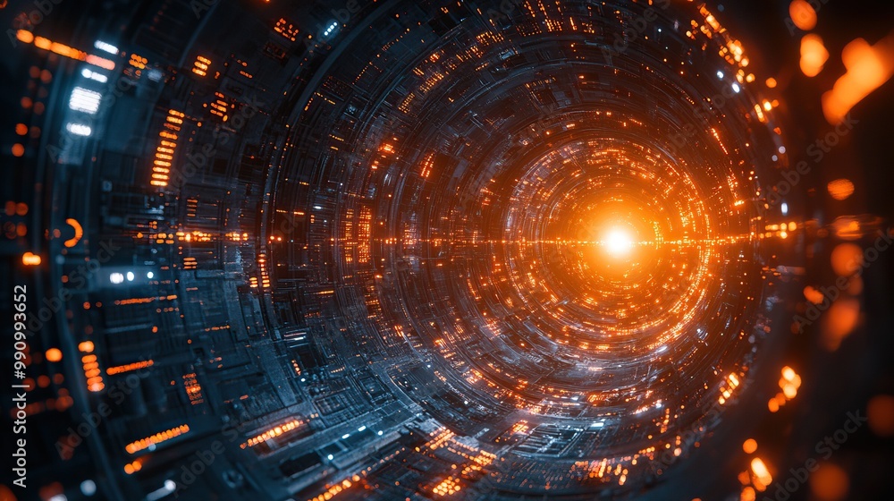 A conceptual depiction of creating technology, emphasizing the innovative processes behind technological development. A conceptual depiction of creating technology, emphasizing the innovative processes behind technological development.