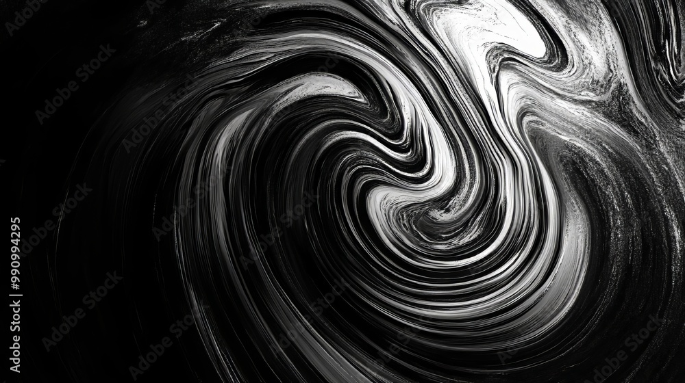 Black and white abstract finger swirl texture creating dynamic, artistic pattern
Black and white abstract finger swirl texture creating dynamic, artistic pattern