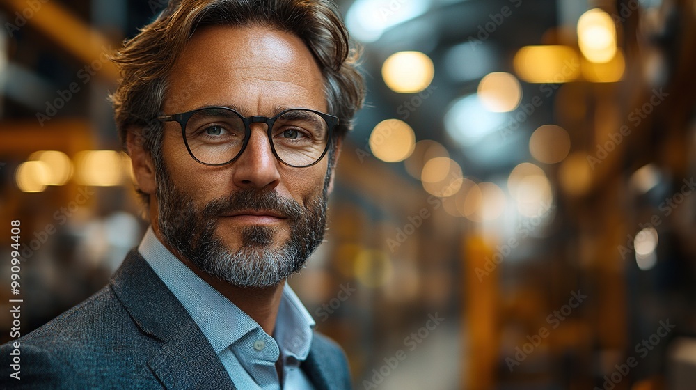 A confident businessman holding a workpiece in a modern factory hall, symbolizing professional competence in industrial settings. A confident businessman holding a workpiece in a modern factory hall, symbolizing professional competence in industrial settings.
