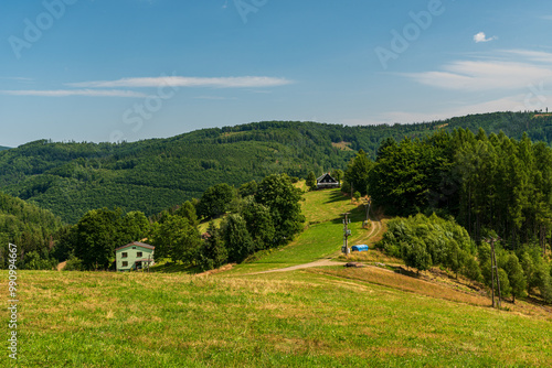 Filipka in Slezske Beskydy mountains in Czech republic during beautiful summer day photo