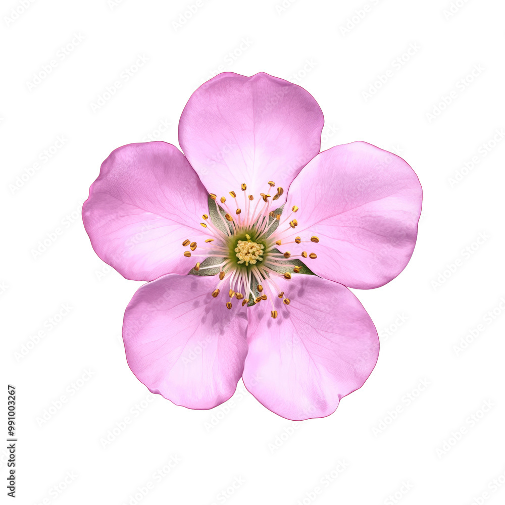Delicate Pink Flower Blossom with White Background Delicate Pink Flower Blossom with White Background