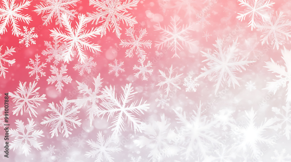 Minimalistic Christmas background with a gradient of icy blues and white snowflakes Minimalistic Christmas background with a gradient of icy blues and white snowflakes