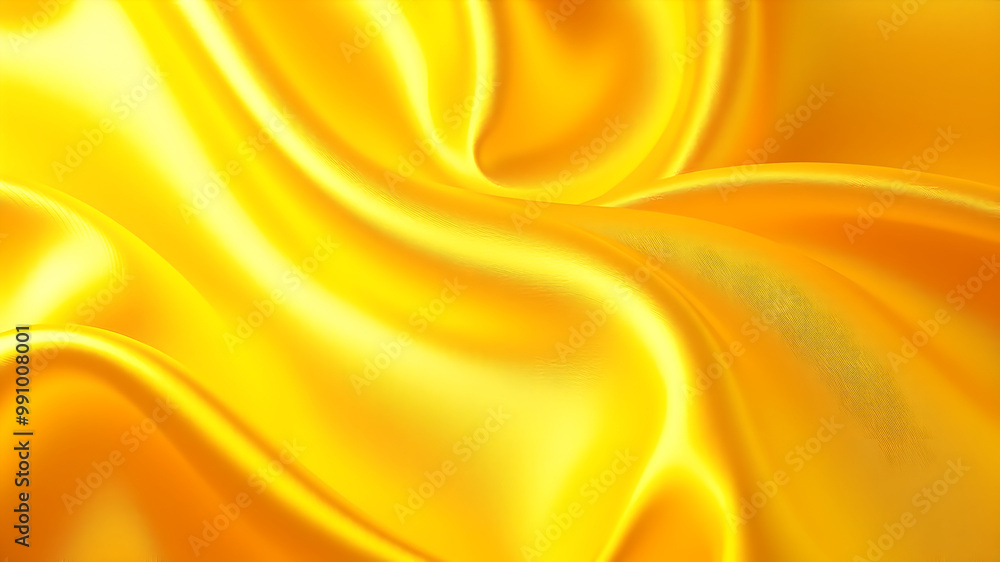 Golden yellow smooth seam texture background with highlights Golden yellow smooth seam texture background with highlights