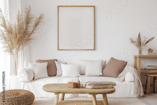 Frame Mockup - Cozy Interior, White Background