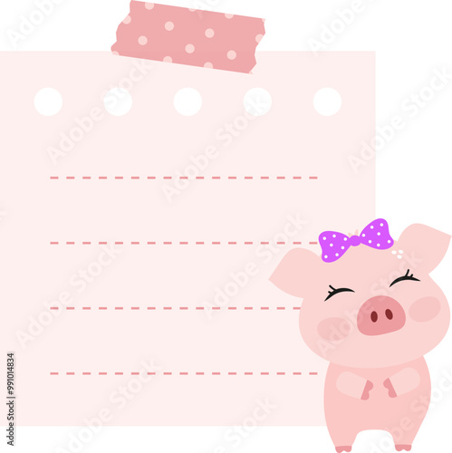 Pig Sticky note