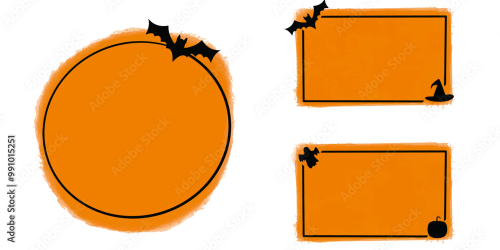 Vetor de set vector quote box text halloween do Stock Adobe Stock