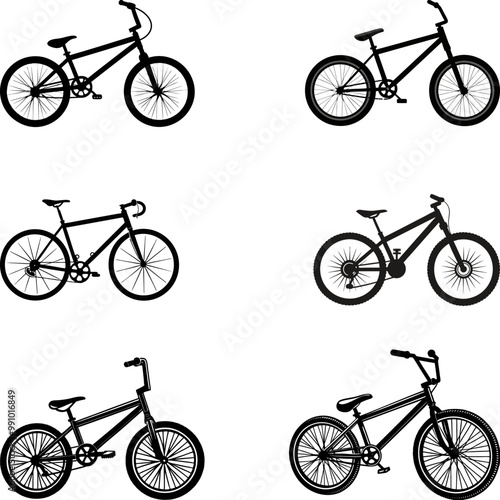 Minimalist Bicycle Silhouette – Perfect for Outdoor and Adventure Themes