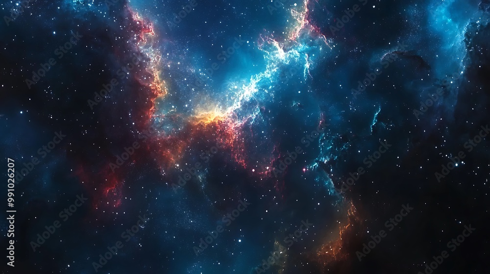 Space Galaxy Night Sky With Cosmic Clouds ,Universe science astronomy. Illustration Background Space Galaxy Night Sky With Cosmic Clouds ,Universe science astronomy. Illustration Background