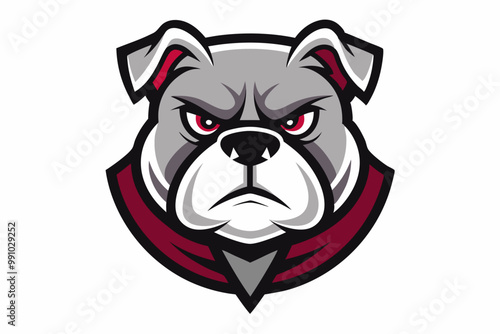 Bulldog head mascot logo design vector