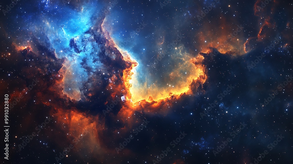 Fototapeta premium Space Galaxy Night Sky With Cosmic Clouds ,Universe science astronomy. Illustration Background