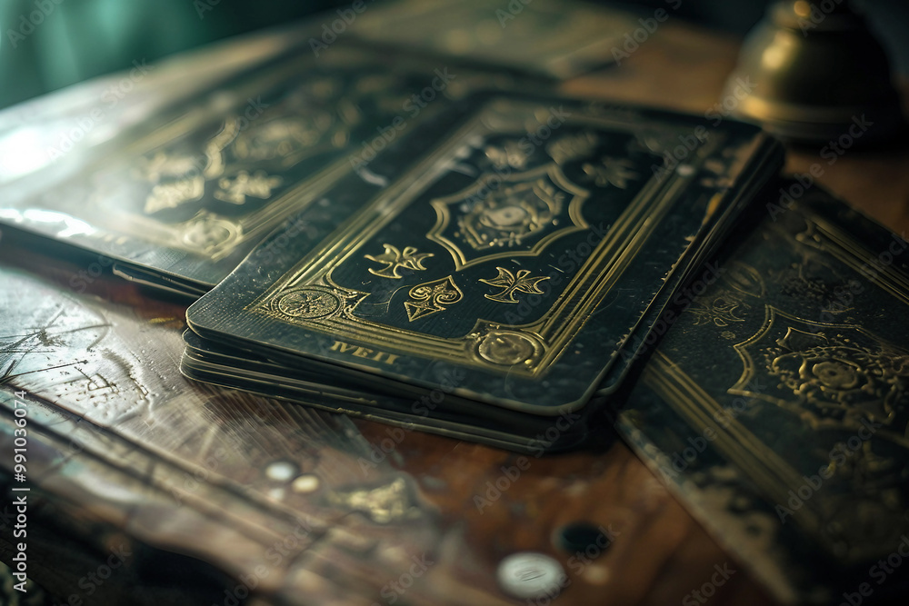 Mysterious tarot card with symbol esoteric and occult themes AI generative Mysterious tarot card with symbol esoteric and occult themes AI generative