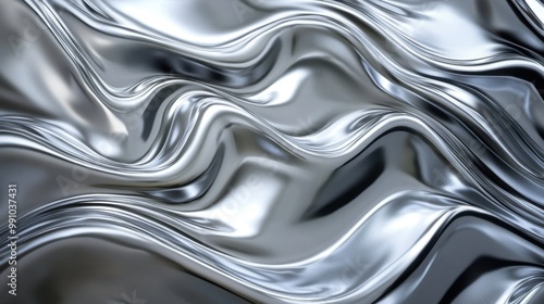 Intricate Silver Texture with Smooth Background