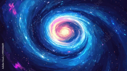 Stunning Spiral Galaxy in Cosmic Colors