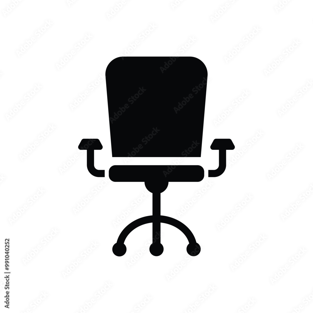 Office chair flat vector icon design. Office chair symbol design and clip art Office chair flat vector icon design. Office chair symbol design and clip art