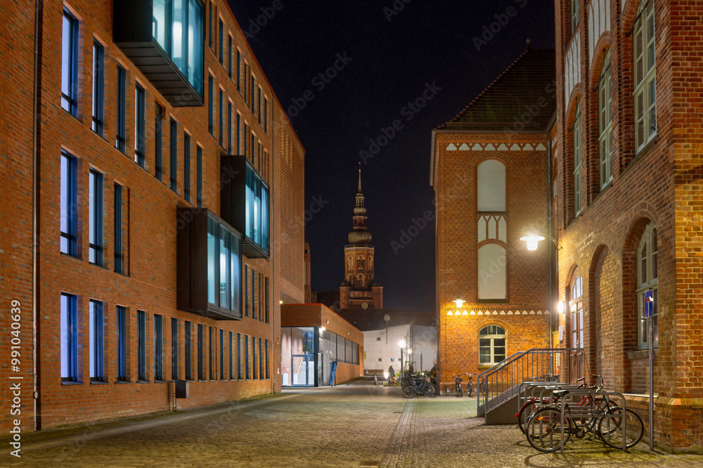 Fototapeta premium Unicampus bei Nacht