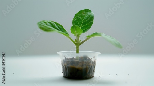 Small Plant Growing in a Pot