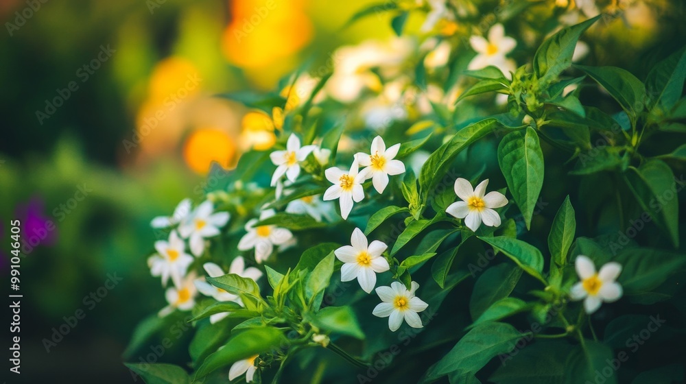 Soft Focus on Flowering Bell Pepper Plants Soft Focus on Flowering Bell Pepper Plants