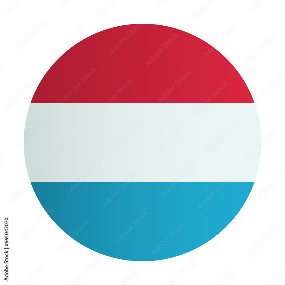 Luxembourg national flag. Ground duchy identity. Circle badge. Vector illustration Luxembourg national flag. Ground duchy identity. Circle badge. Vector illustration