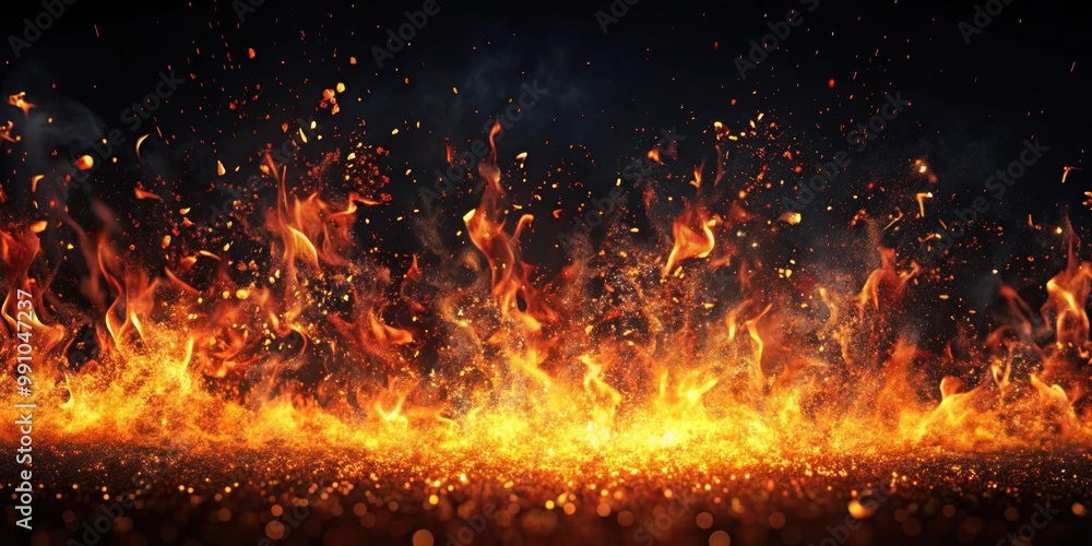 Fire embers particles floating over a black background , fire, sparks, abstract, dark, glitter, particles, lights, glowing, flame, heat Fire embers particles floating over a black background , fire, sparks, abstract, dark, glitter, particles, lights, glowing, flame, heat