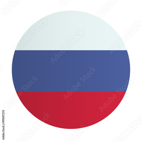 Free Download Russian Federetion flag circle. National flag of Russia. Badge. Vector illustration	 - GFXLoad