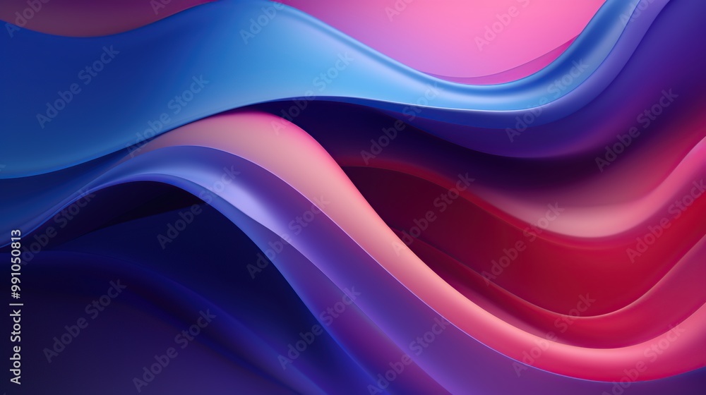 Fototapeta premium Abstract Swirling Gradient Background in Blue, Pink and Purple Colors