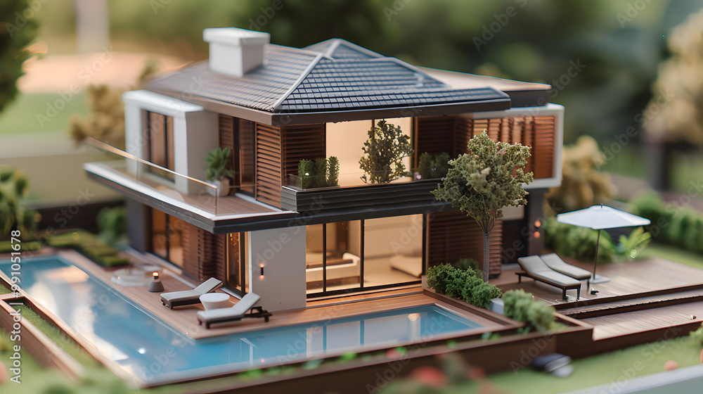 Residential smart house model. generative ai. Residential smart house model. generative ai.