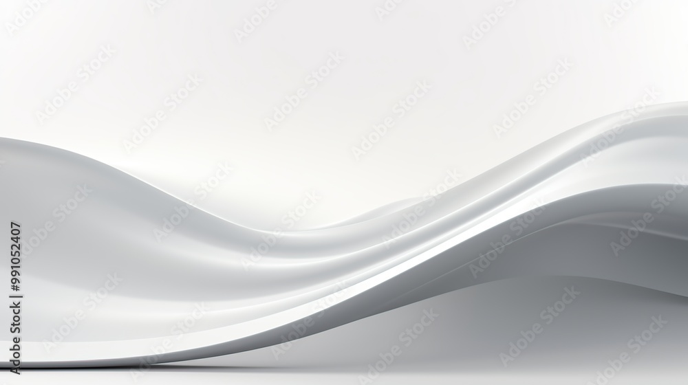 Obraz premium Abstract White Fabric Drape, Minimalist, Clean, and Modern Design