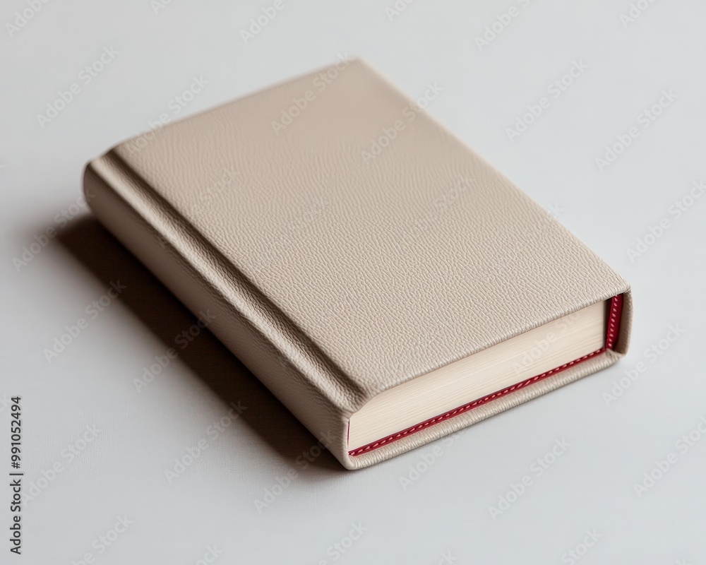 Elegant Minimalist Book Design on Light Gray Surface - Tranquil Literary Concept Elegant Minimalist Book Design on Light Gray Surface - Tranquil Literary Concept