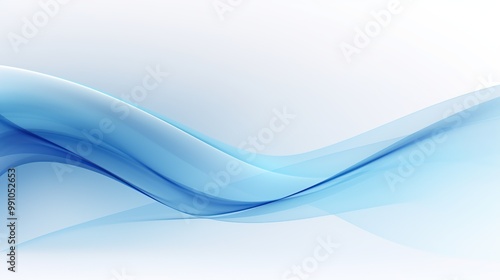 Abstract Blue and White Wave Background