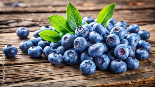 Fresh ripe blueberries berries on a wooden table , juicy, organic, fresh, healthy, antioxidants, berry, fruit, ripe