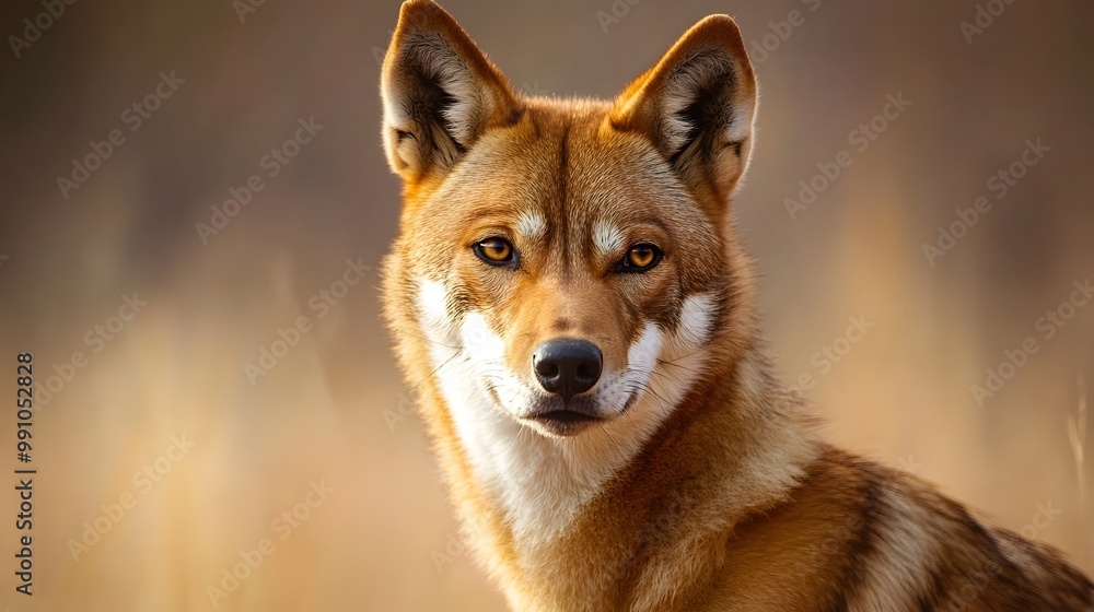 Alert and Vigilant Red Fox Observing in Autumn Woodland Alert and Vigilant Red Fox Observing in Autumn Woodland