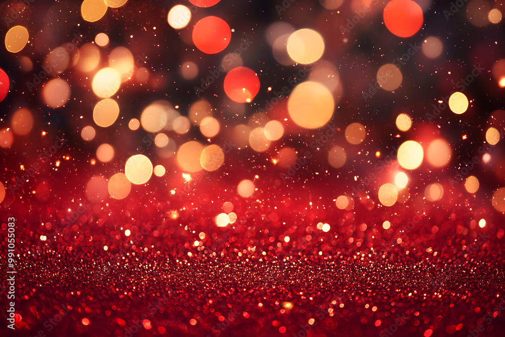 Glittering New Year's background with cascading gold dust and sparkling lights Glittering New Year's background with cascading gold dust and sparkling lights