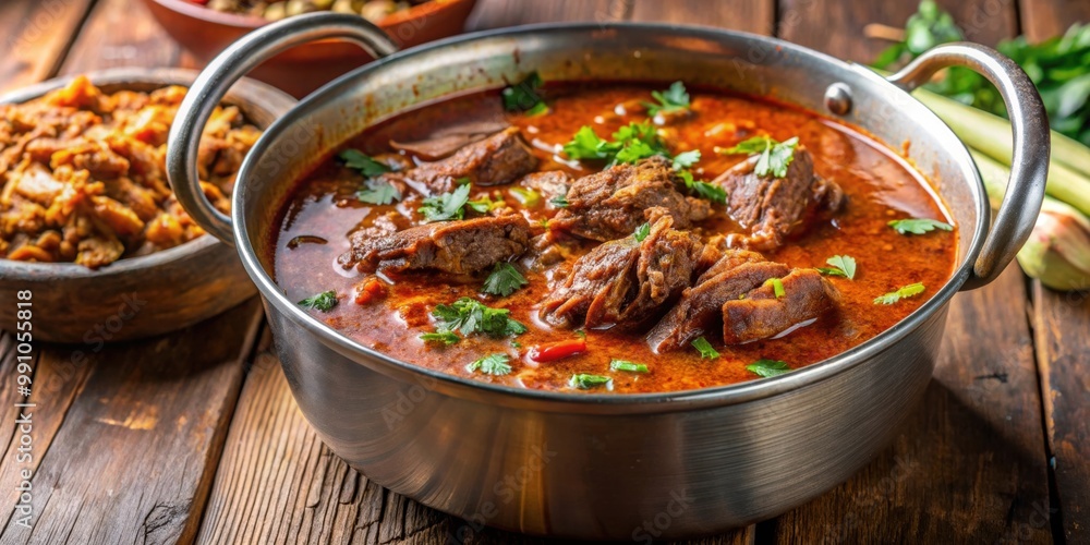 Vertical big pot of delicious beef birria , Mexican cuisine, traditional, stew, savory, foodie, homemade, spicy, meat Vertical big pot of delicious beef birria , Mexican cuisine, traditional, stew, savory, foodie, homemade, spicy, meat