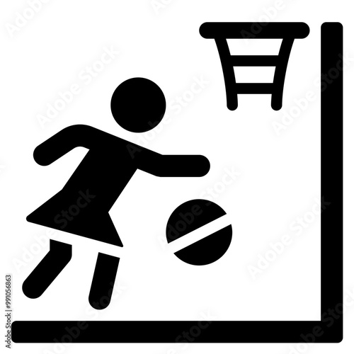 Basketball Dribbling Icon