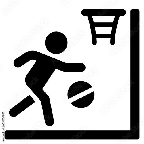 Basketball Dribbling Icon