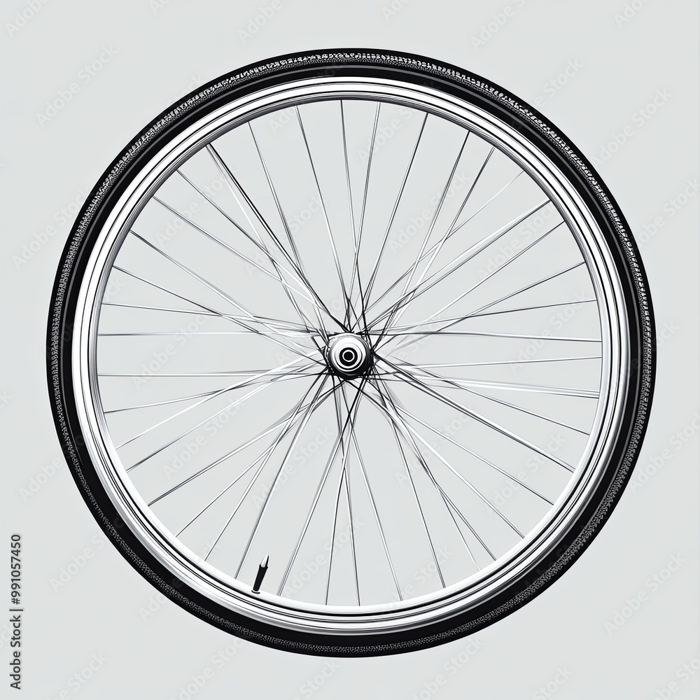 Fototapeta premium abstract vector illustration isolated eps 10 / bicycle wheel