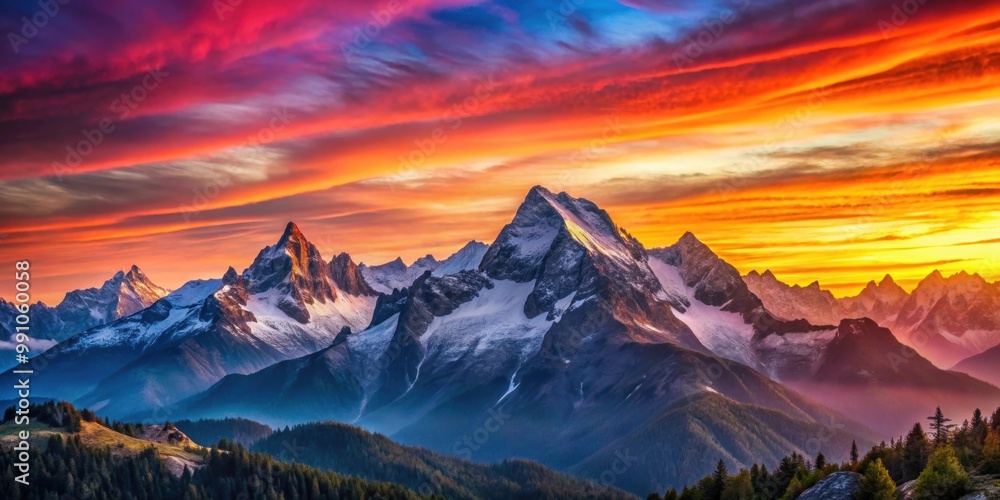 Sunrise over the majestic mountain peaks, showcasing the stunning colors of dawn , Sunrise, mountains, landscape, dawn, sunlight Sunrise over the majestic mountain peaks, showcasing the stunning colors of dawn , Sunrise, mountains, landscape, dawn, sunlight