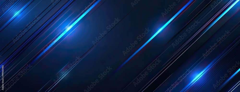 Abstract Blue Neon Lines Background Abstract Blue Neon Lines Background