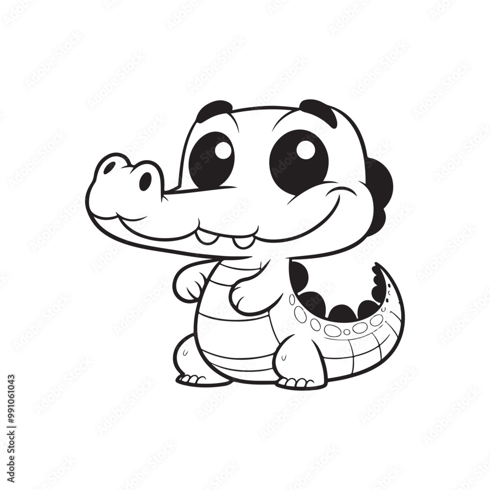Cute and Playful Crocodile Characters - Vector Baby Alligators. Cute and Playful Crocodile Characters - Vector Baby Alligators.