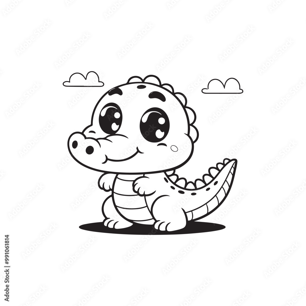 Cartoon Baby Crocodiles - Cute and Friendly Alligator Characters. Cartoon Baby Crocodiles - Cute and Friendly Alligator Characters.