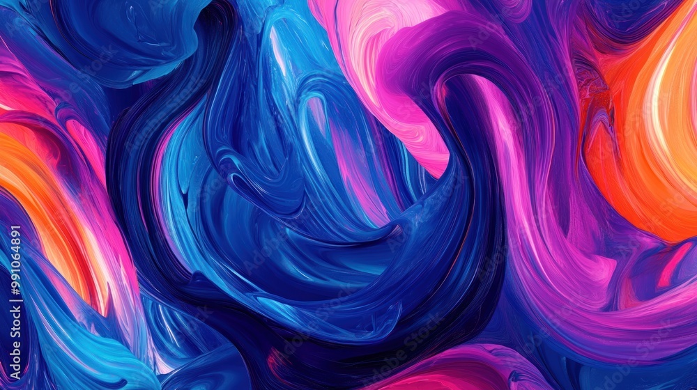 Obraz premium Abstract colorful painted swirls background.