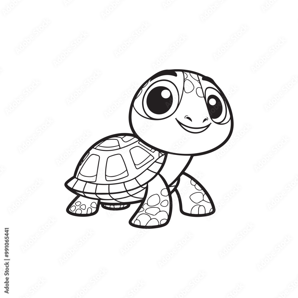 Obraz premium Lovable Baby Alligator and Turtle Characters - Vector Illustration.