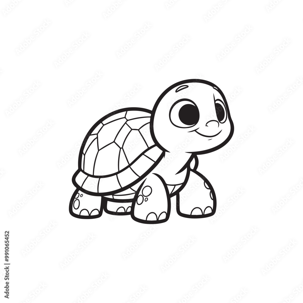 Fototapeta premium Lovable Baby Alligator and Turtle Characters - Vector Illustration.