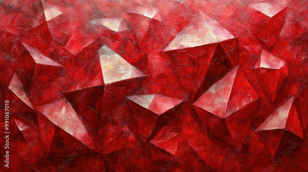 Textured Red Geometric Abstract Textured Red Geometric Abstract