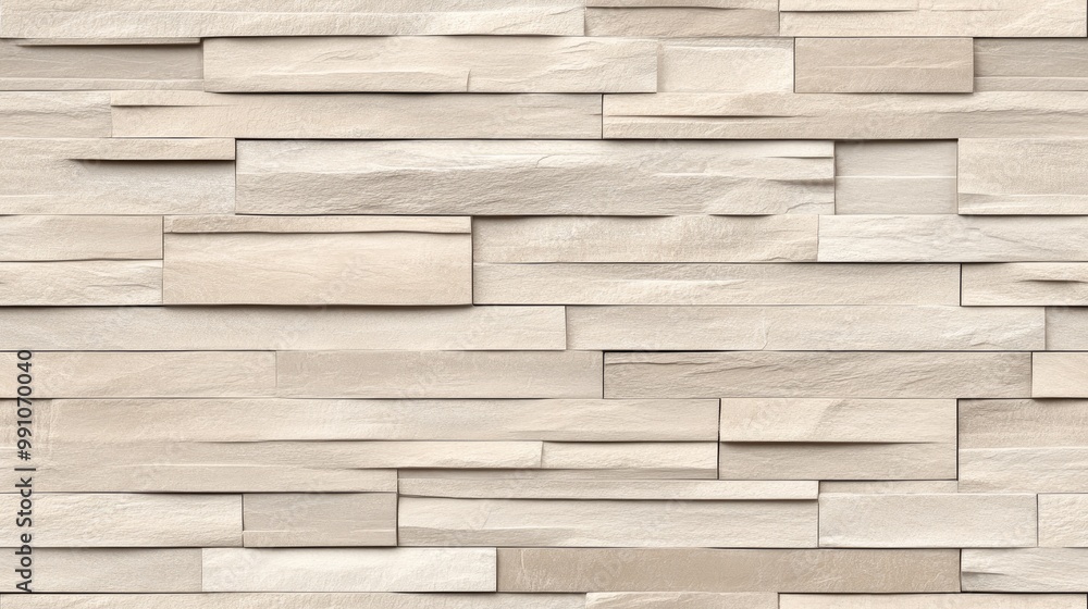 Fototapeta premium This close-up captures the intricate details of a beige limestone wall, highlighting the unique shapes and textures of the rocky surface under natural light SEAMLESS PATTERN