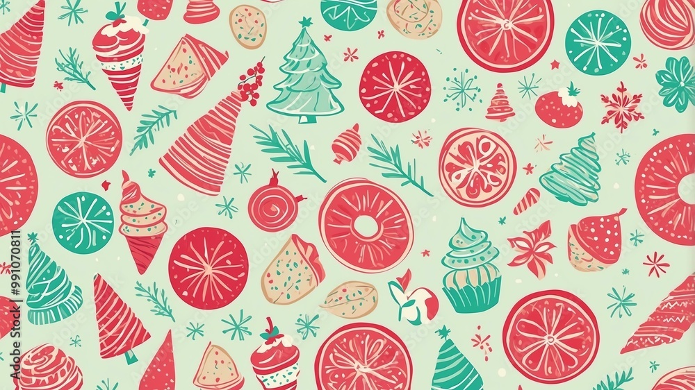 miscellaneous holiday patterns holiday recipes seamless pattern on pastel color background miscellaneous holiday patterns holiday recipes seamless pattern on pastel color background