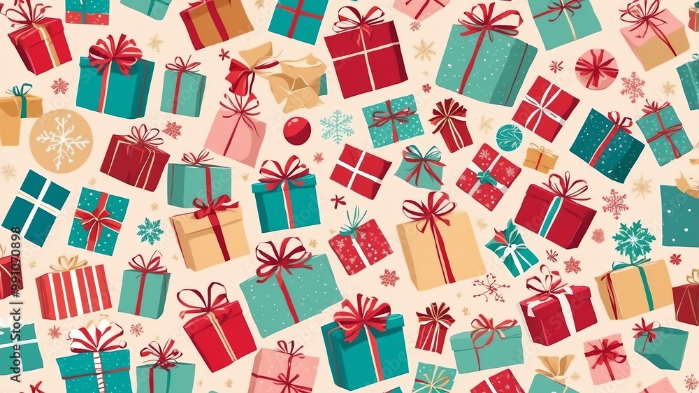 miscellaneous holiday patterns gift wrapping seamless pattern on pastel color background miscellaneous holiday patterns gift wrapping seamless pattern on pastel color background