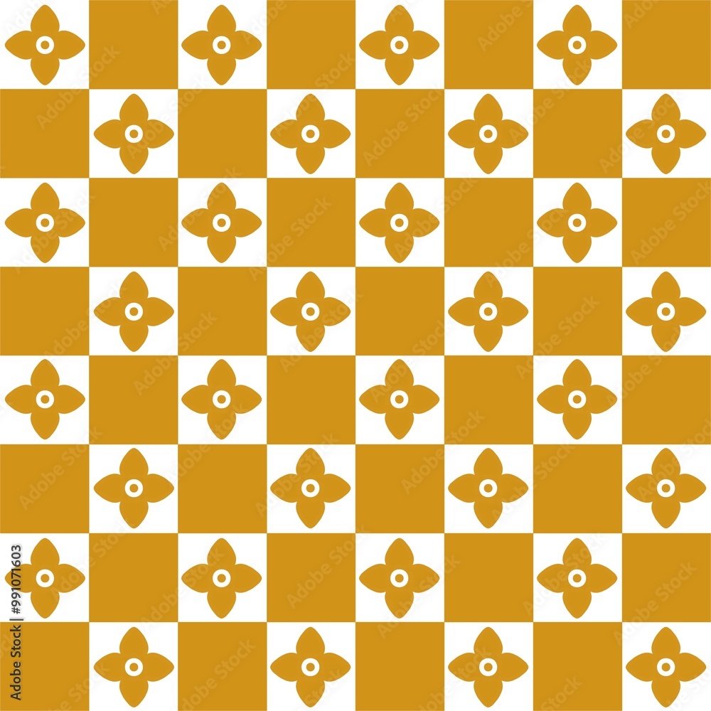 seamless pattern with table and flower seamless pattern with table and flower