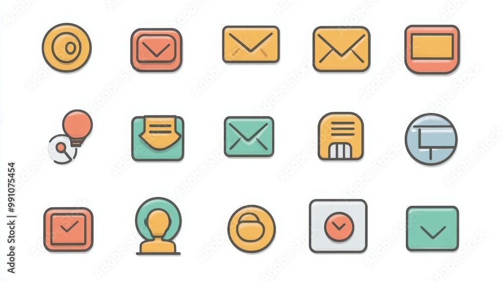Contact thin line icon set. Containing phone, email envelope, chat bubble, address book , person icon, mobile phone, message Contact thin line icon set. Containing phone, email envelope, chat bubble, address book , person icon, mobile phone, message